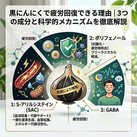 黒にんにくで疲労回復できる理由｜3つの成分と科学的メカニズムを徹底解説